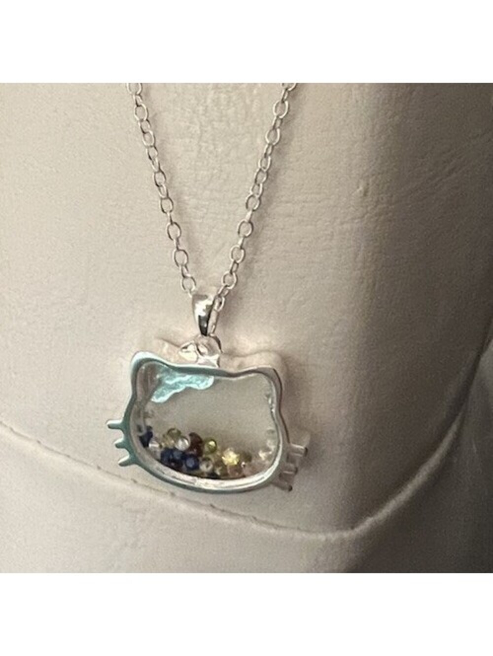 Sanrio Hello Kitty Silver Plated Shaker Necklace New